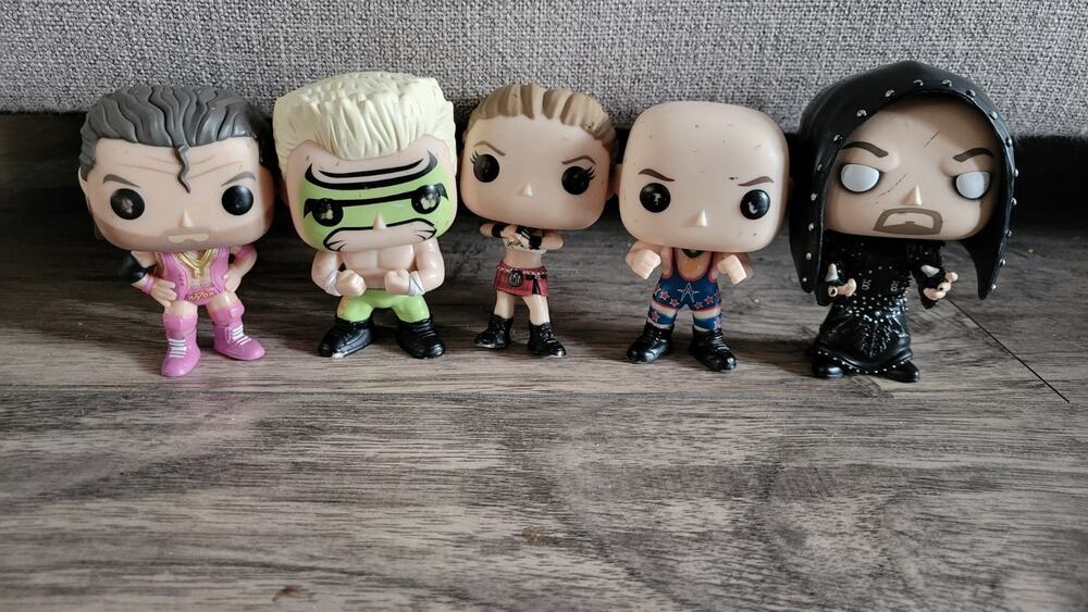 Funko Pop WWE Loose Lot 5 Undertaker Kurt Angle Ronda Rousey Razor Ramon